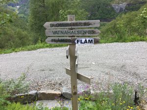 Met de trein omhoog wandelend naar beneden