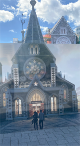 Christchurch wordt nog verbouwd zo met de schutting lijkt het echt