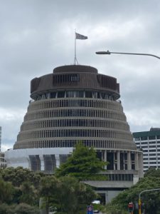 De Beehive parlementsgebouw in Wellington