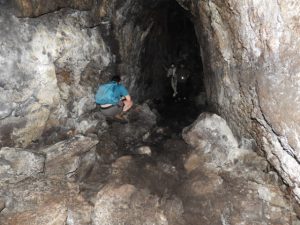 Zicht in de Lava tunnels