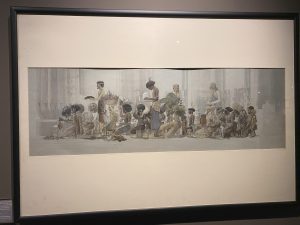 In het museum wat een mmoie tekening